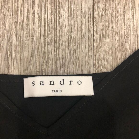 SANDRO Black Spaghetti Strap Camisole Size 1 - Picture 3 of 8